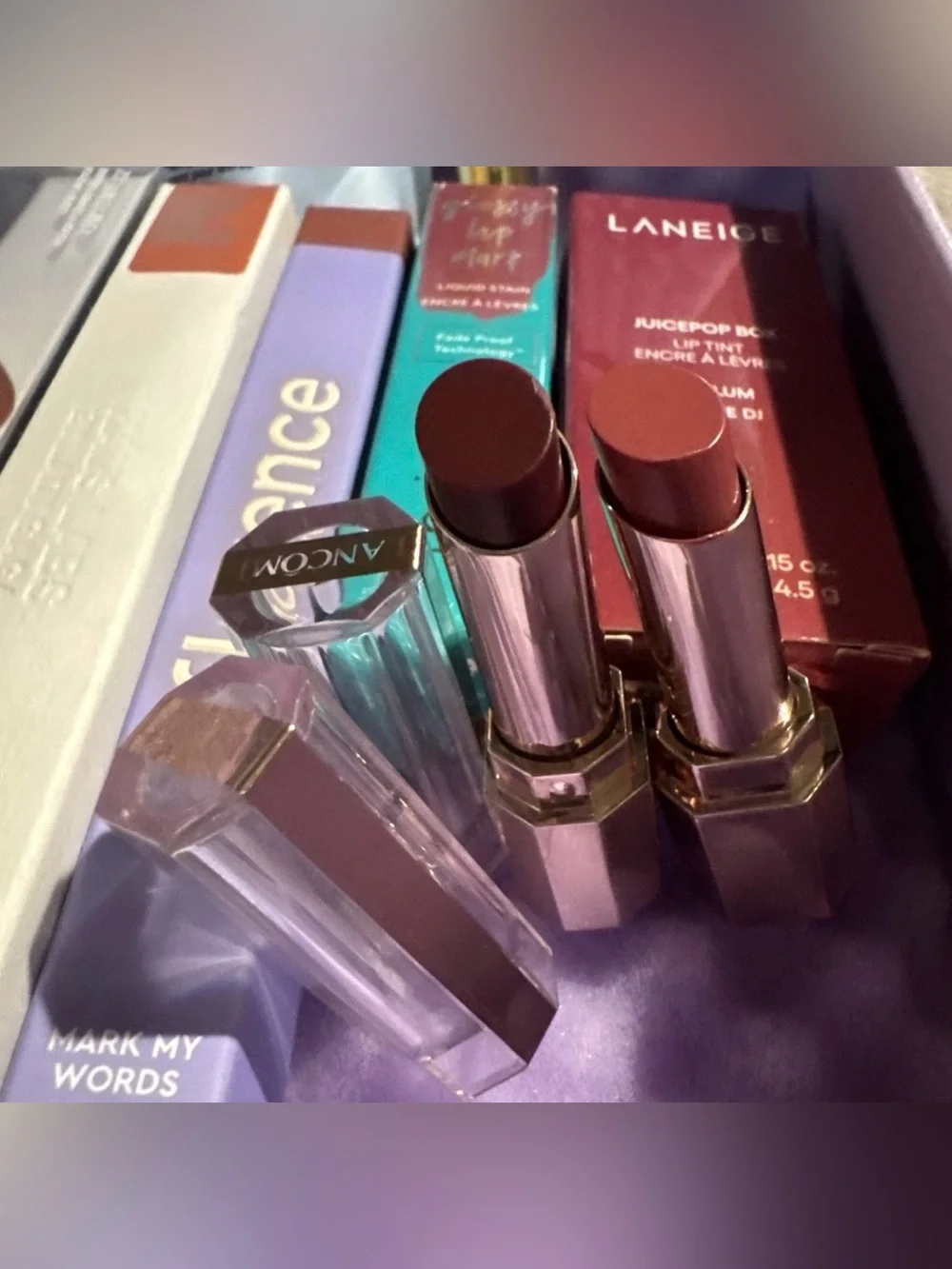 11 PCS Kosas Huda Beauty Buxom Lancôme Laneige Florence by Mills NAKERY A15 Lot